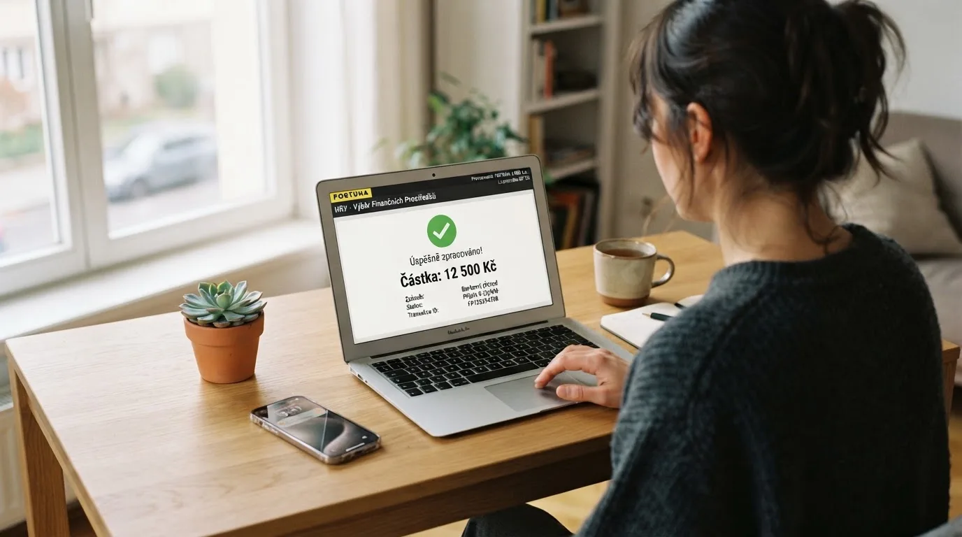 Úřední dokument s razítkem Ministerstva financí ČR a seznam licencovaných online casin na obrazovce monitoru