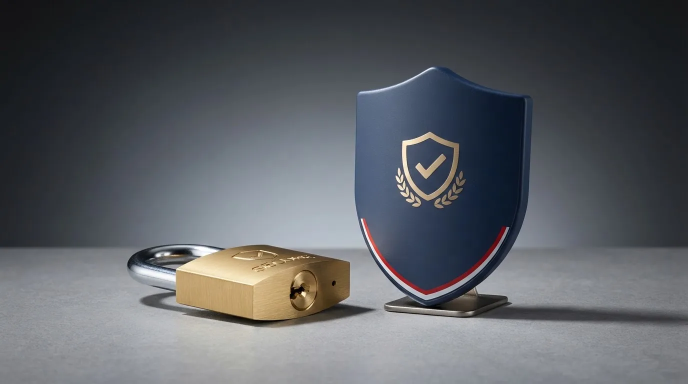 Logo Ministerstva financí ČR vedle symbolu visacího zámku v adresním řádku prohlížeče